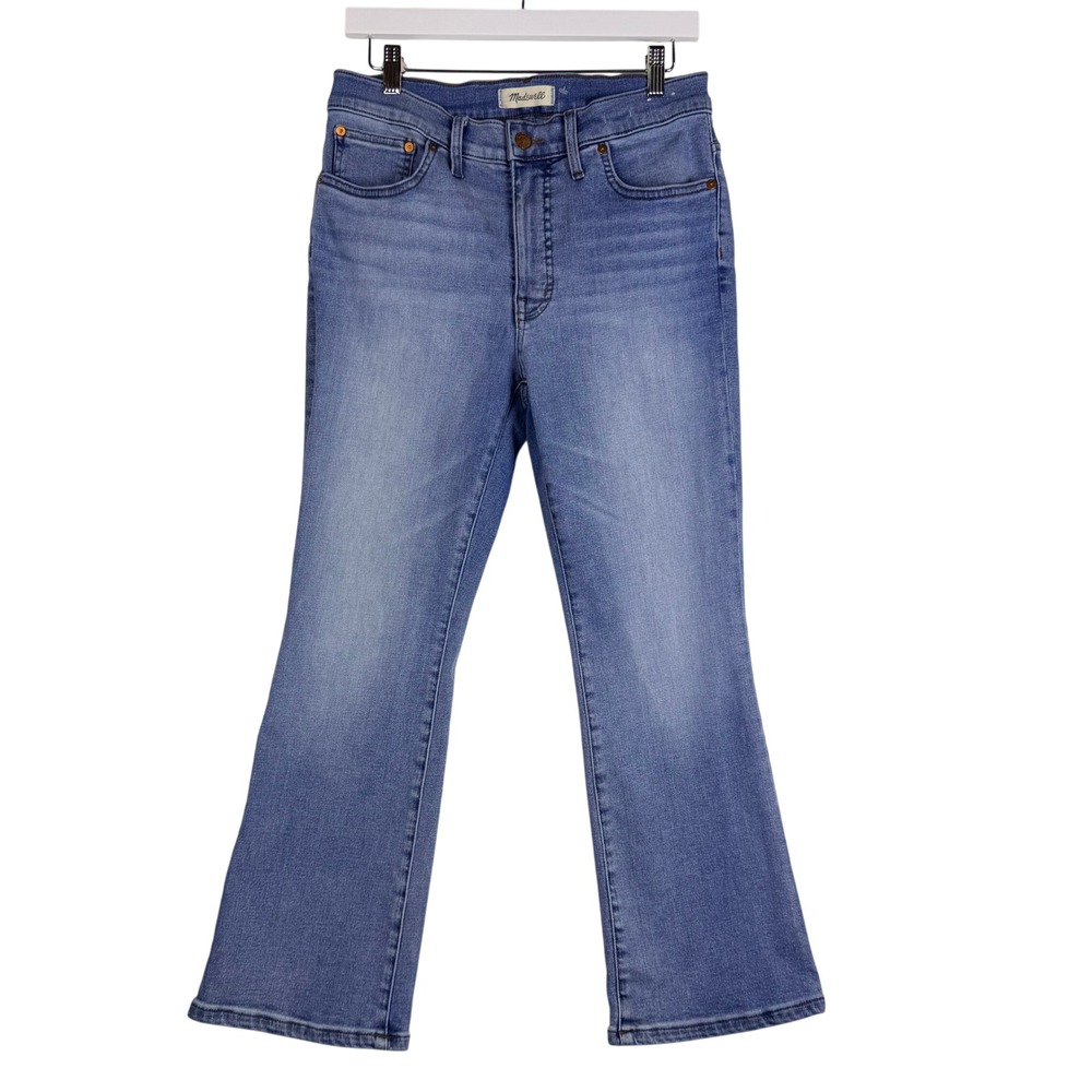 Madewell Mid-Rise Kick Out Jeans Size 30 Medium Wash Blue Denim Flare Pants